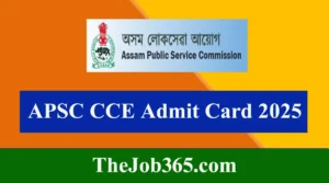 APSC CCE Admit Card