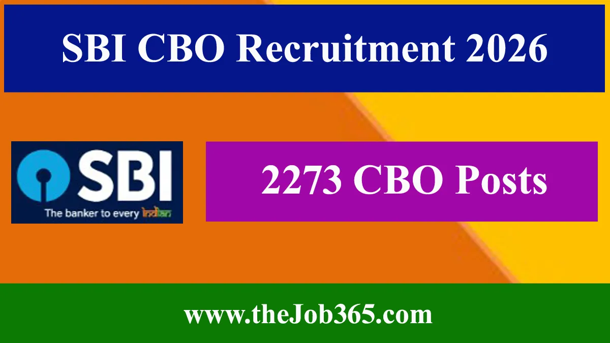 SBI CBO Recruitment 2026