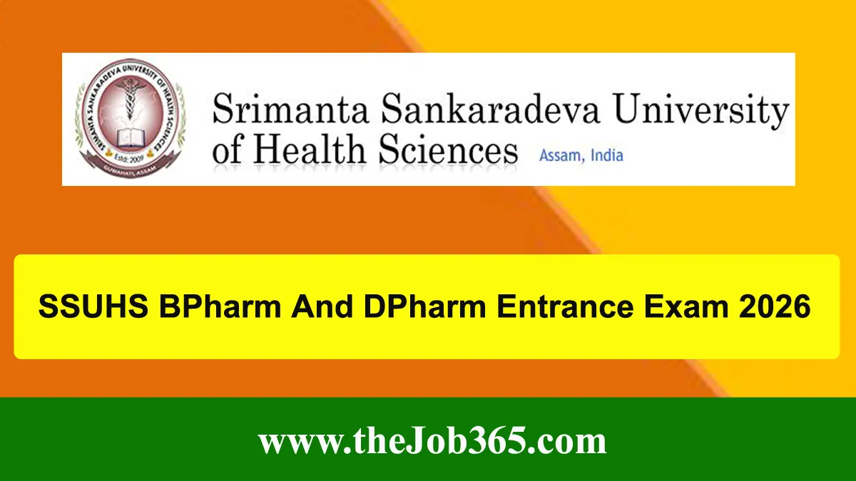SSUHS BPharm And DPharm Entrance Exam